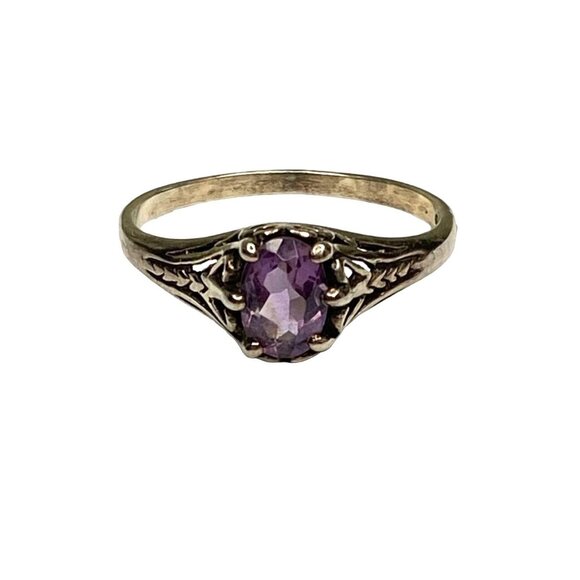 Kabana 925 Sterling Silver Amethyst Ring 8.75 - Picture 1 of 7